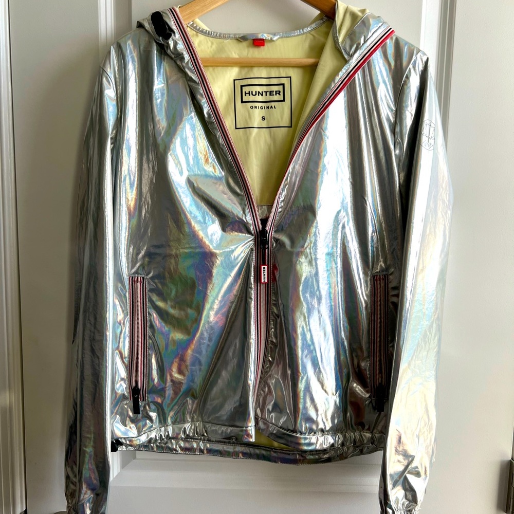 Hunter rain jacket.